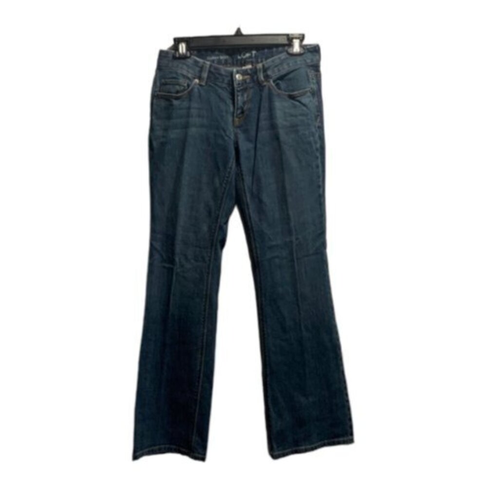 Ann Taylor LOFT Curvy Boot Cut Denim Blue Jeans Size 4P EUC #0331